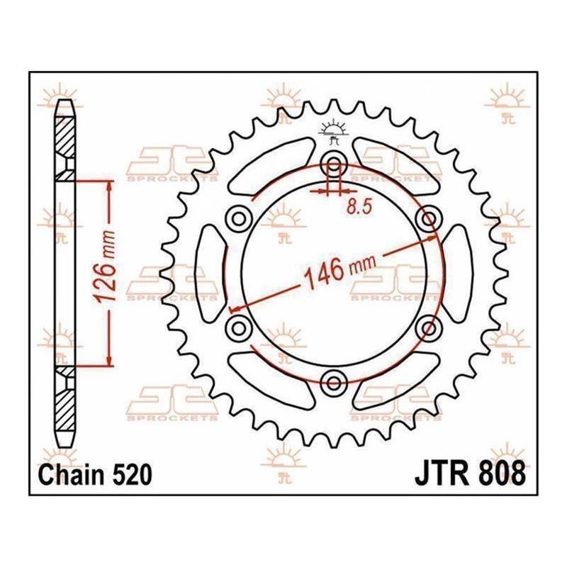 JT Kettenrad 53T 428 JTR808.53 von JT Sprockets