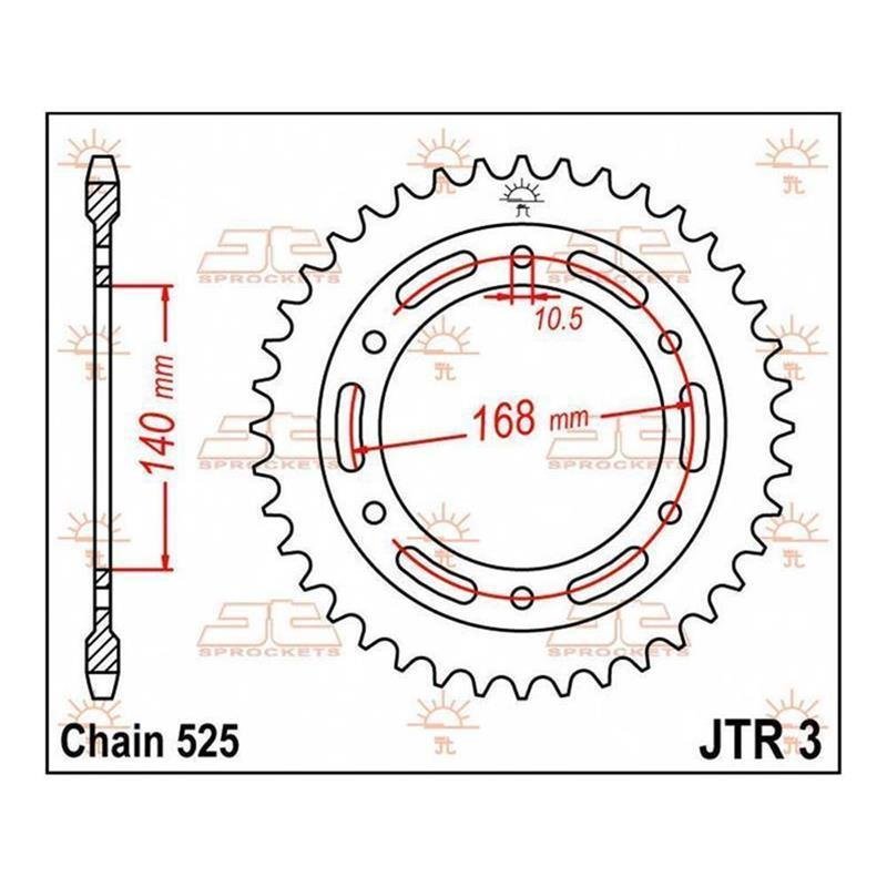 JT Kettenrad F800R 10.5 47T JTR3.47 von JT Sprockets