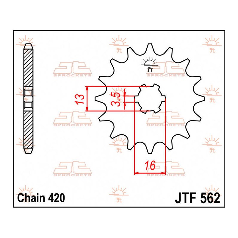 JT Ritzel 10T 420 JTF562.10 von JT Sprockets