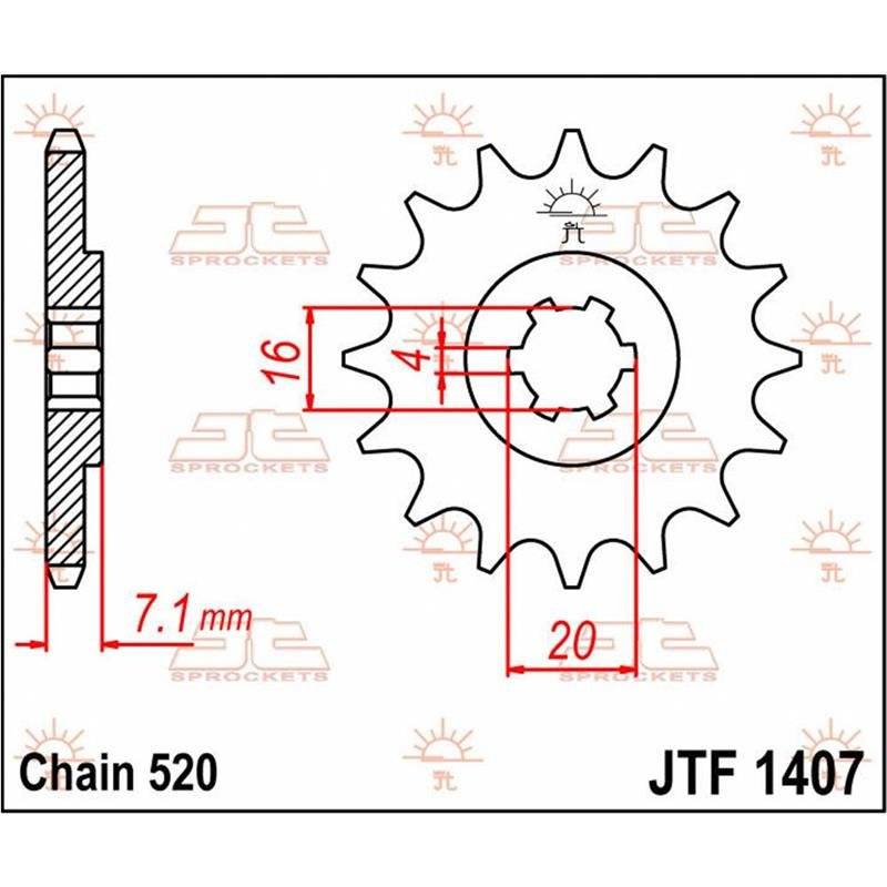 JT Ritzel 10T 520 JTF1407.10 von JT Sprockets