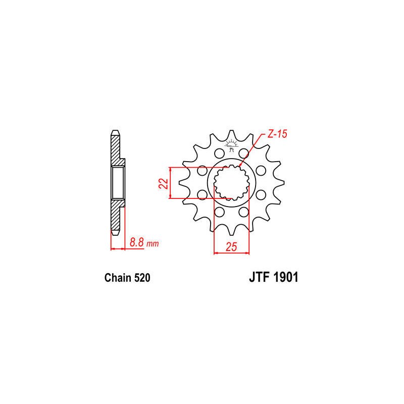 JT Ritzel 11 JTF1901.11 von JT Sprockets