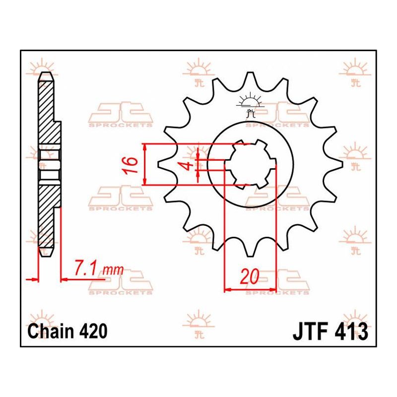 JT Ritzel 12T 420 JTF413.12 von JT Sprockets