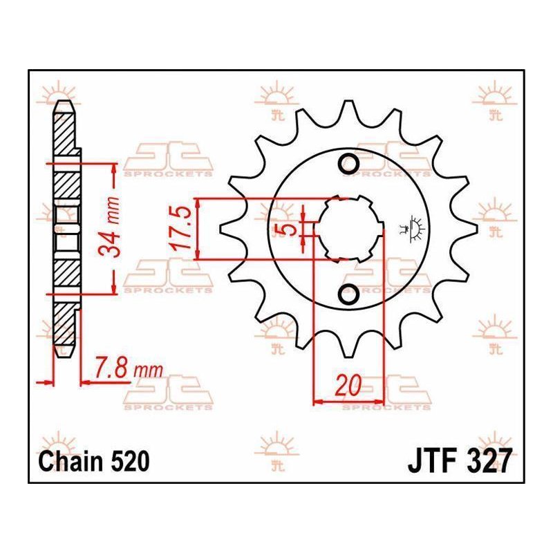 JT Ritzel 12T 520 JTF327.12 von JT Sprockets