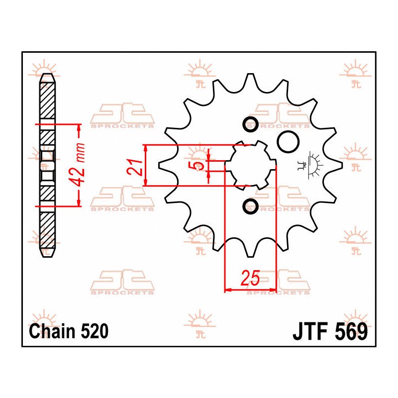 JT Ritzel 12T 520 JTF569.12 von JT Sprockets