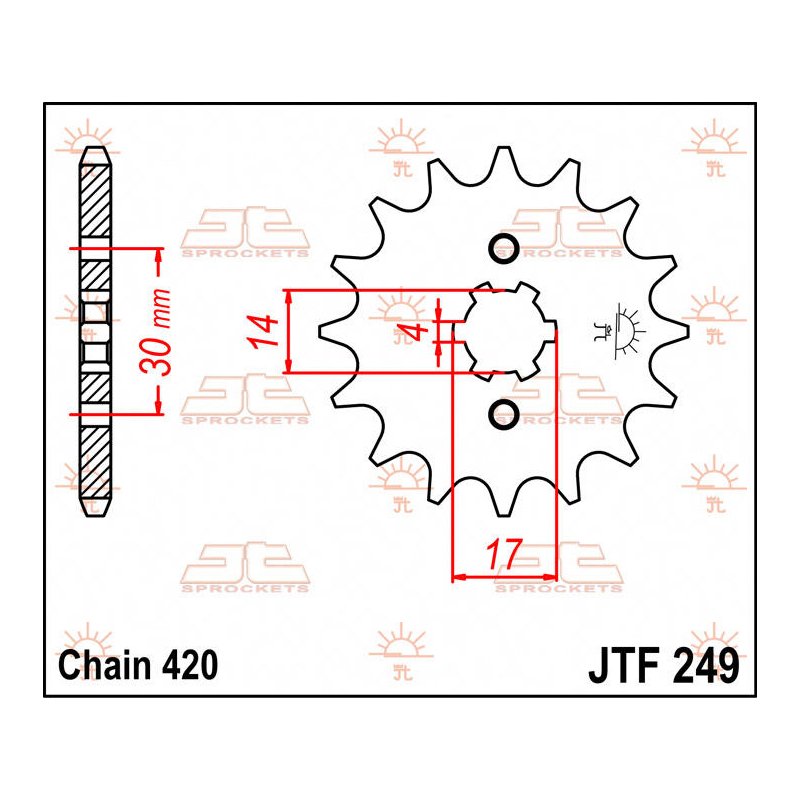 JT Ritzel 13T 420 JTF249.13 von JT Sprockets