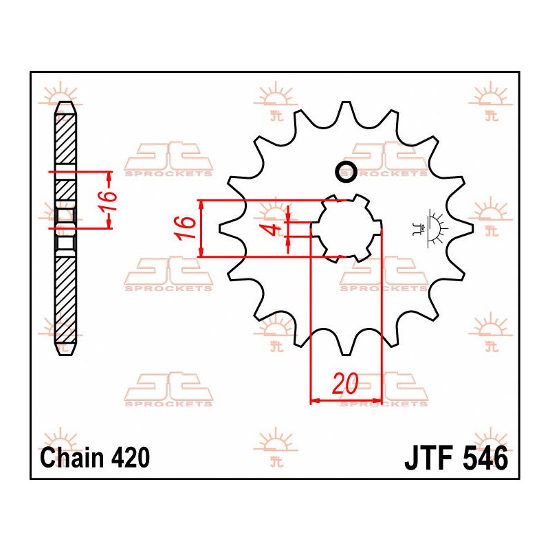 JT Ritzel 13T 420 JTF546.13 von JT Sprockets