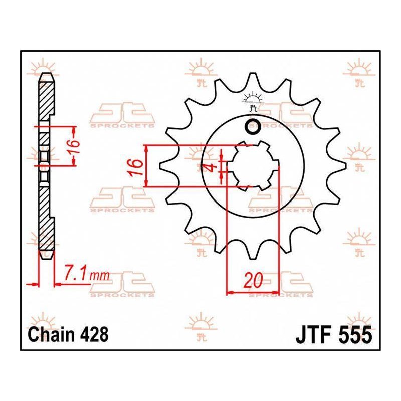 JT Ritzel 13T 428 JTF555.13 von JT Sprockets