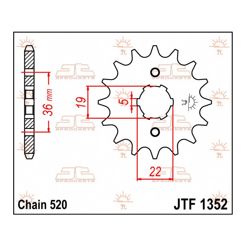 JT Ritzel 13T 520 JTF1352.13 von JT Sprockets