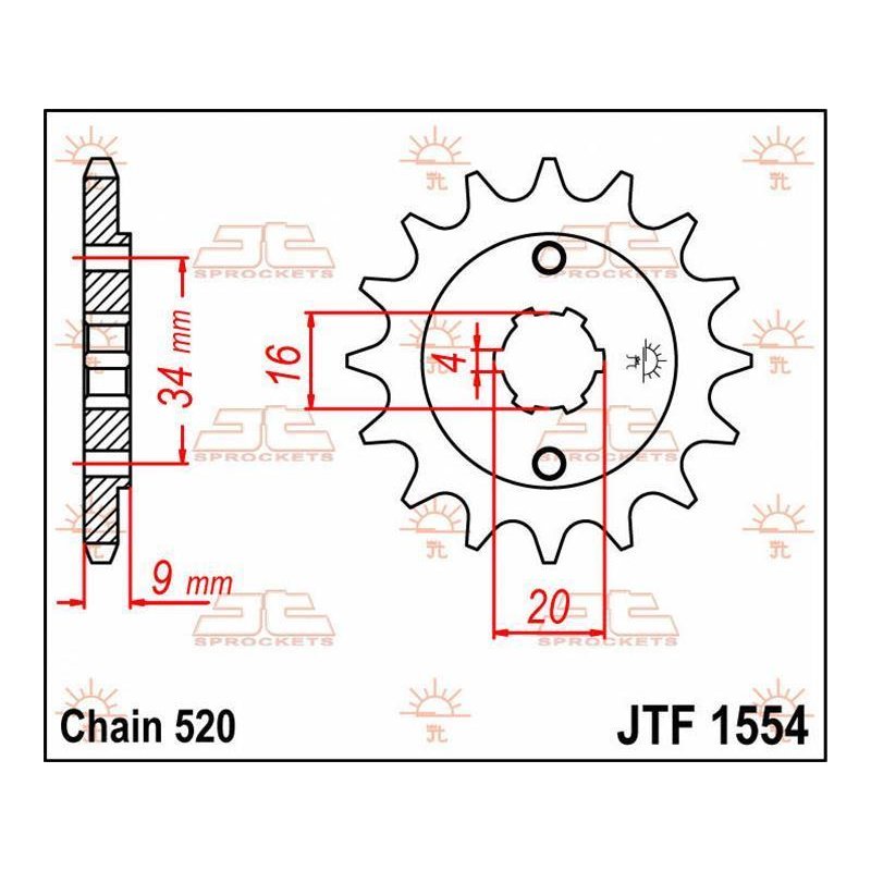 JT Ritzel 13T 520 JTF1554.13 von JT Sprockets