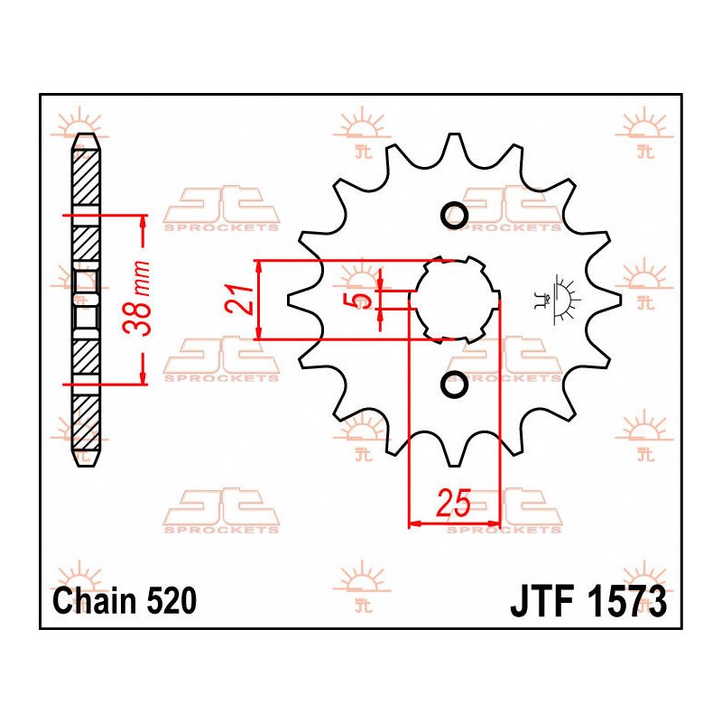 JT Ritzel 13T 520 JTF1573.13 von JT Sprockets