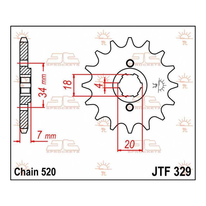 JT Ritzel 13T 520 JTF329.13 von JT Sprockets