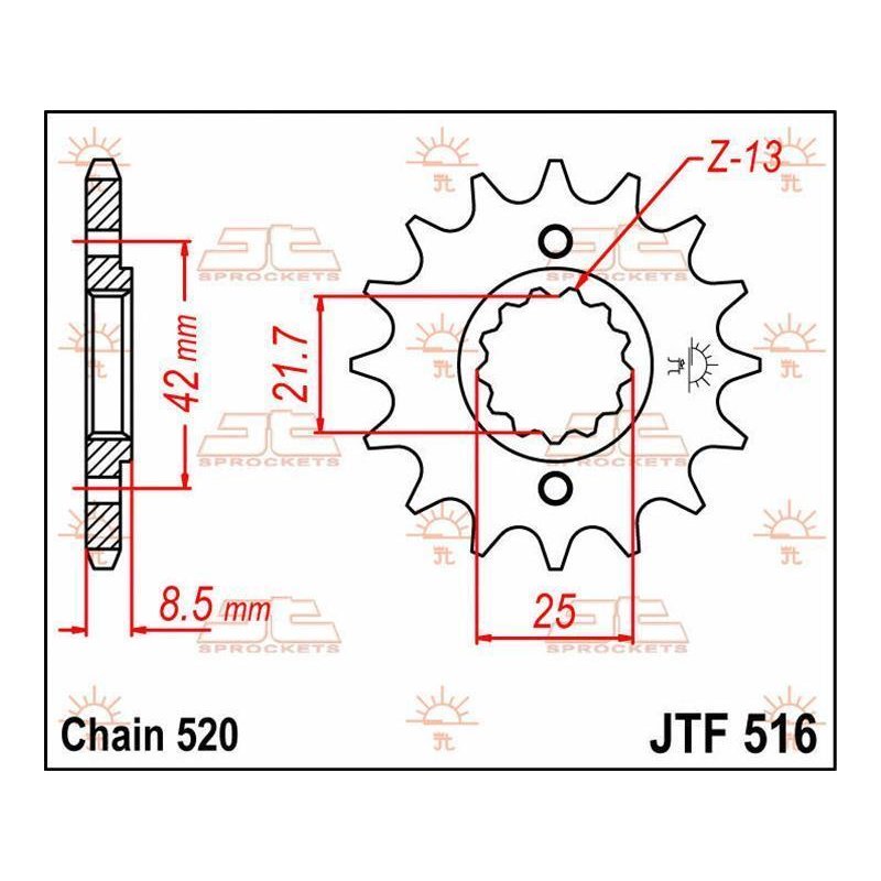 JT Ritzel 13T 520 JTF516.13 von JT Sprockets