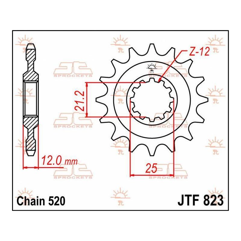 JT Ritzel 13T 520 JTF823.13 von JT Sprockets