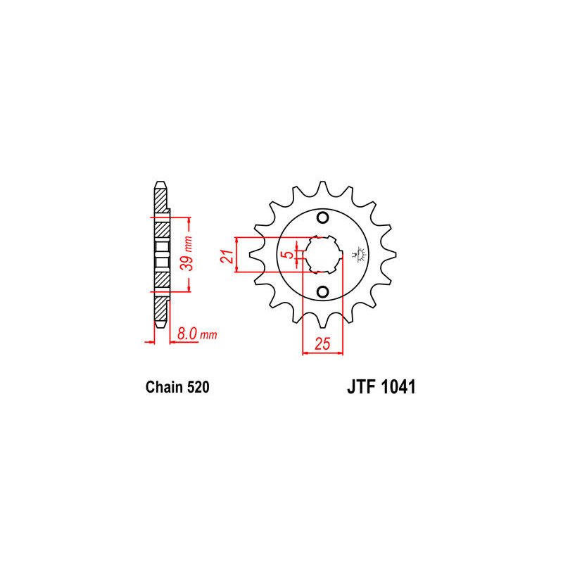 JT Ritzel 14T 520 JTF104114 von JT Sprockets