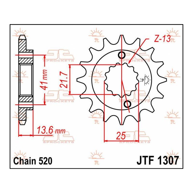 JT Ritzel 14T 520 JTF1307.14 von JT Sprockets