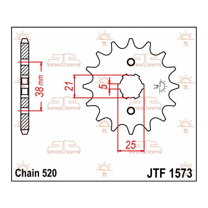 JT Ritzel 14T 520 JTF1573.14 von JT Sprockets