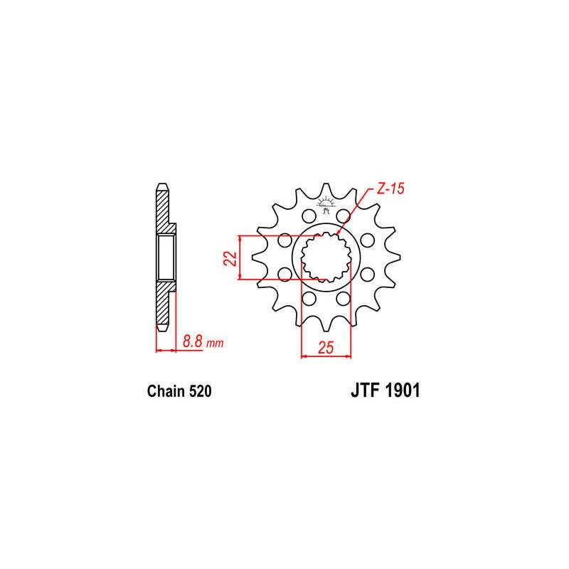 JT Ritzel 15 JTF1901.15SC von JT Sprockets