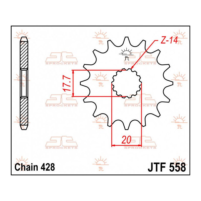 JT Ritzel 15T 428 JTF558.15 von JT Sprockets