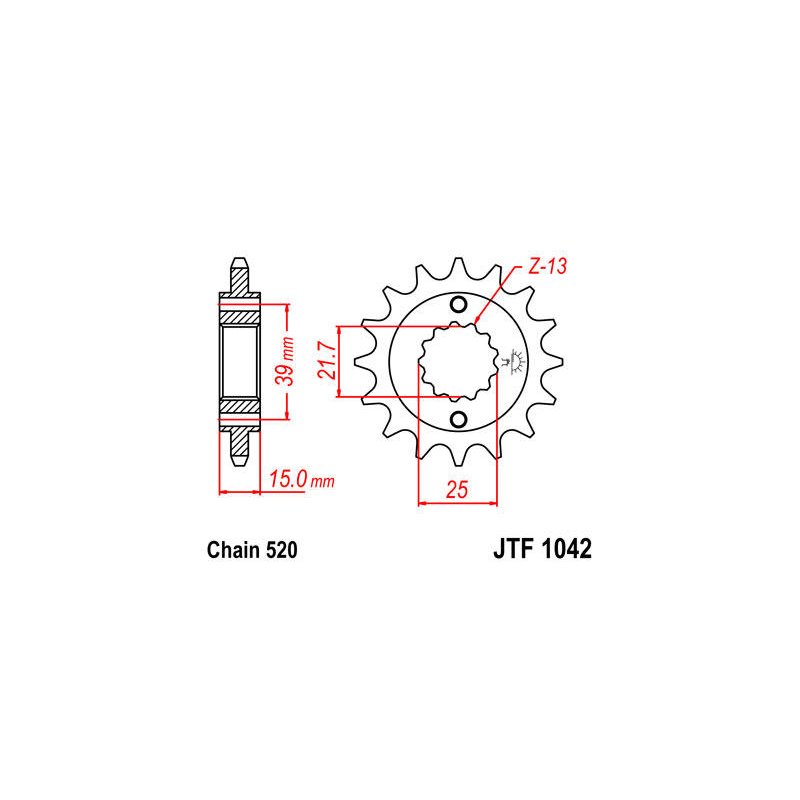 JT Ritzel 15T 520 JTF1042.15 von JT Sprockets