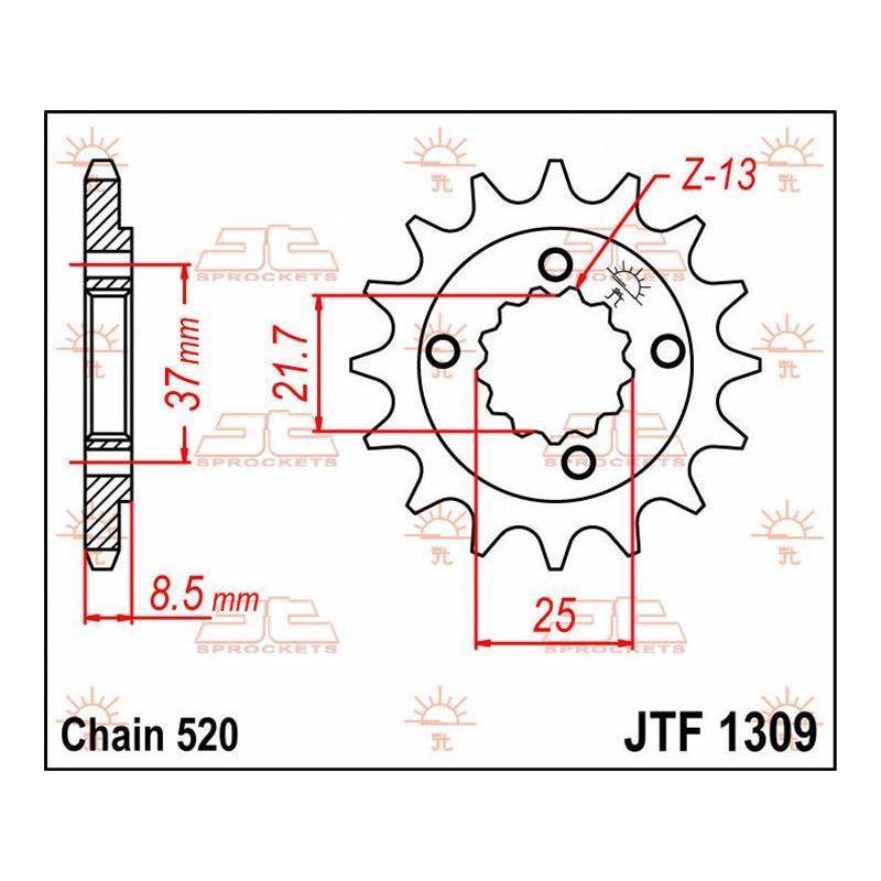 JT Ritzel 15T 520 JTF1309.15 von JT Sprockets