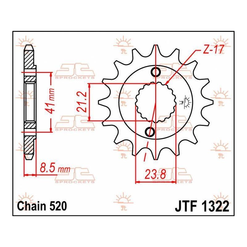 JT Ritzel 15T 520 JTF1322.15 von JT Sprockets