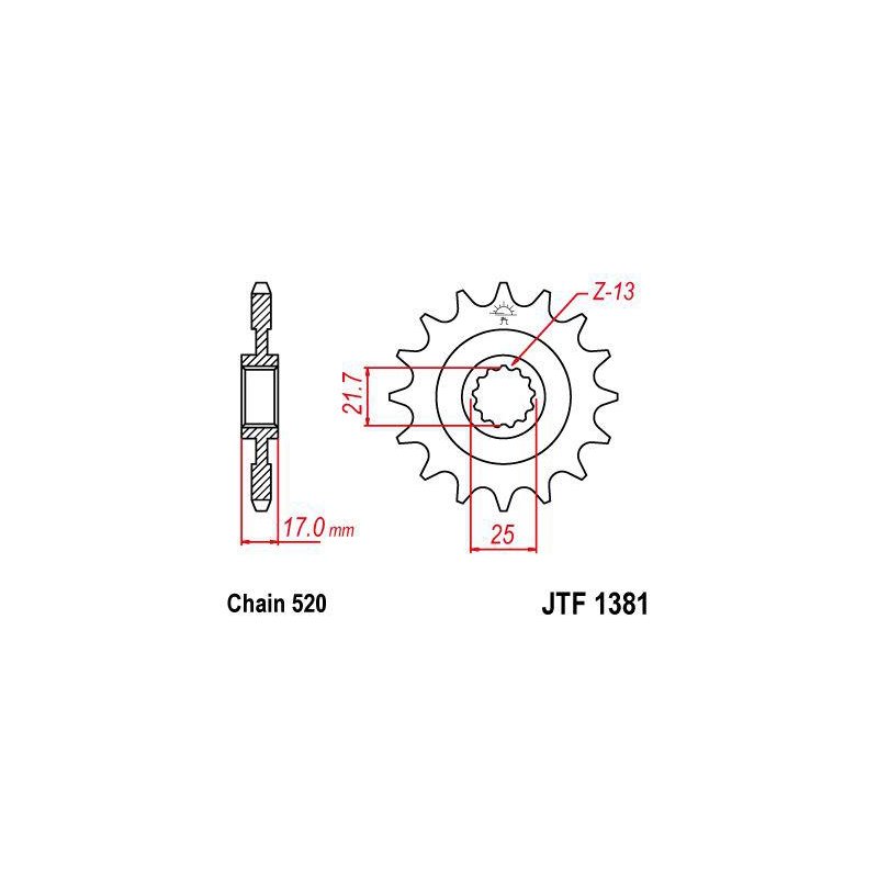 JT Ritzel 15T 520 JTF1381.15 von JT Sprockets