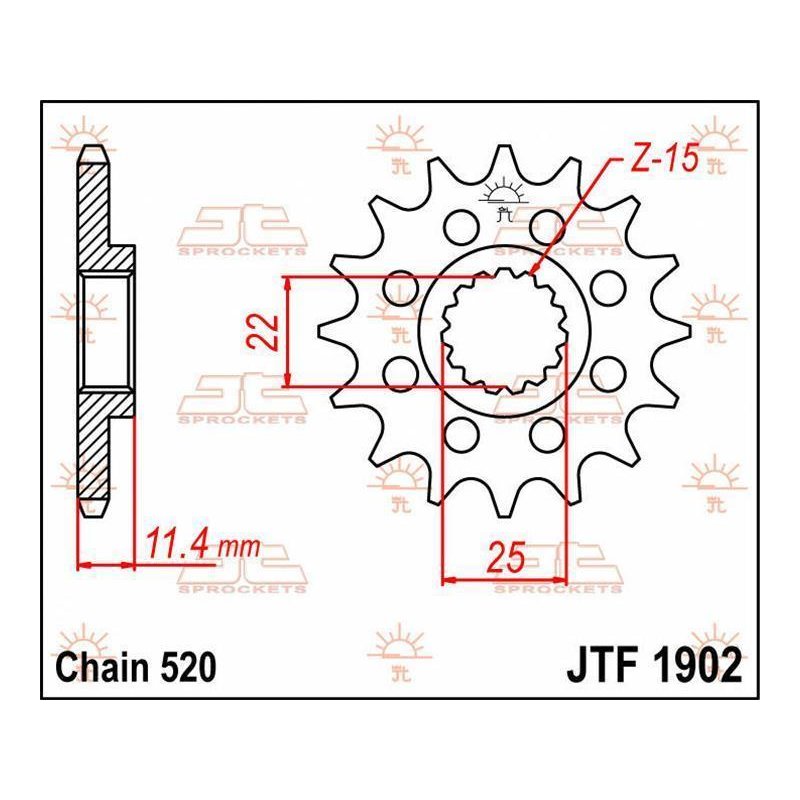 JT Ritzel 15T 520 JTF1902.15 von JT Sprockets