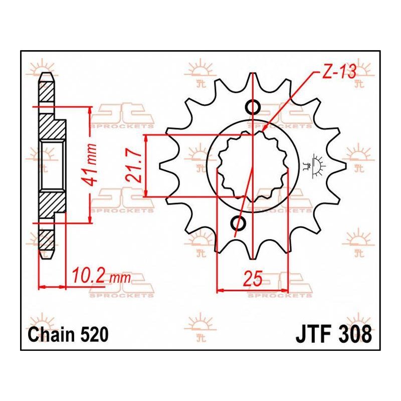 JT Ritzel 15T 520 JTF308.15 von JT Sprockets