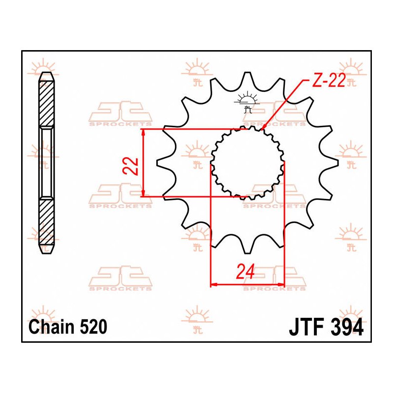 JT Ritzel 15T 520 JTF394.15 von JT Sprockets