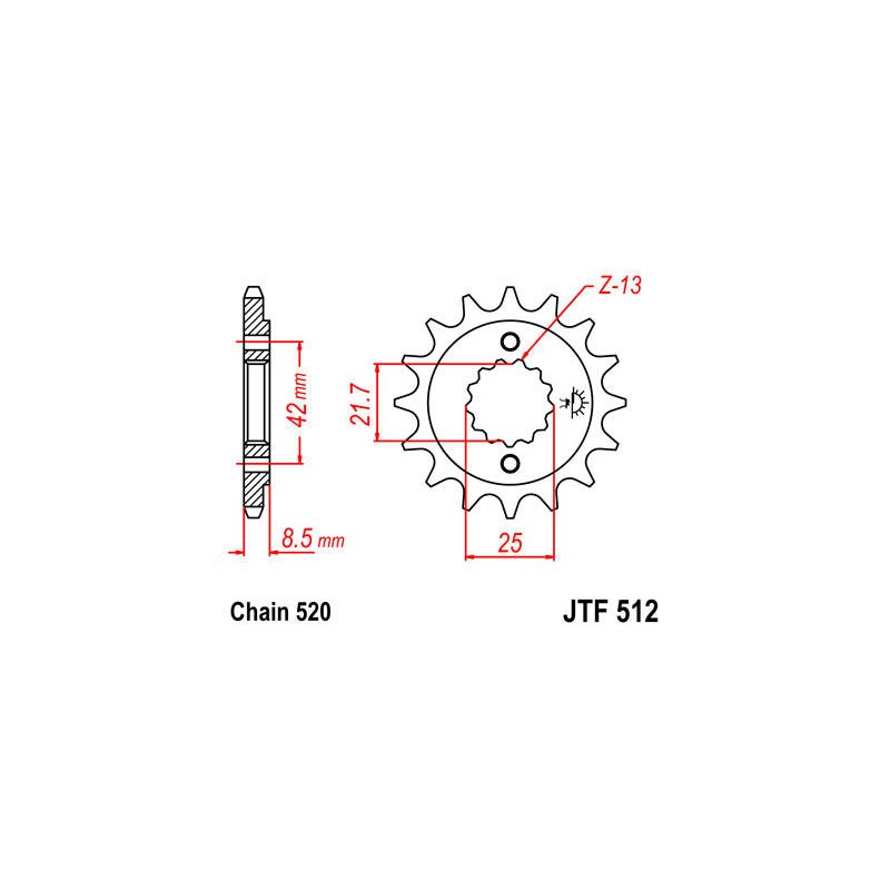 JT Ritzel 15T 520 RU JTF512.15RB von JT Sprockets