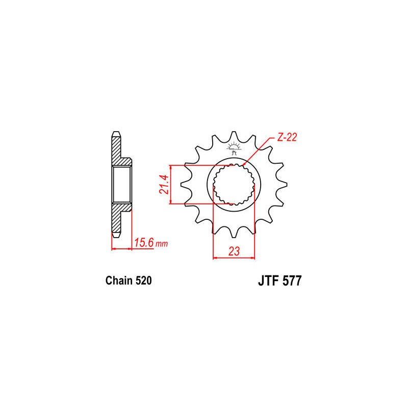 JT Ritzel 15T 520 RU JTF577.15RB von JT Sprockets