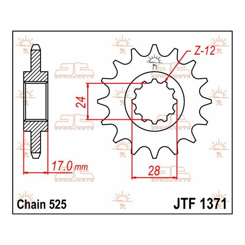 JT Ritzel 15T 525 JTF1371.15 von JT Sprockets