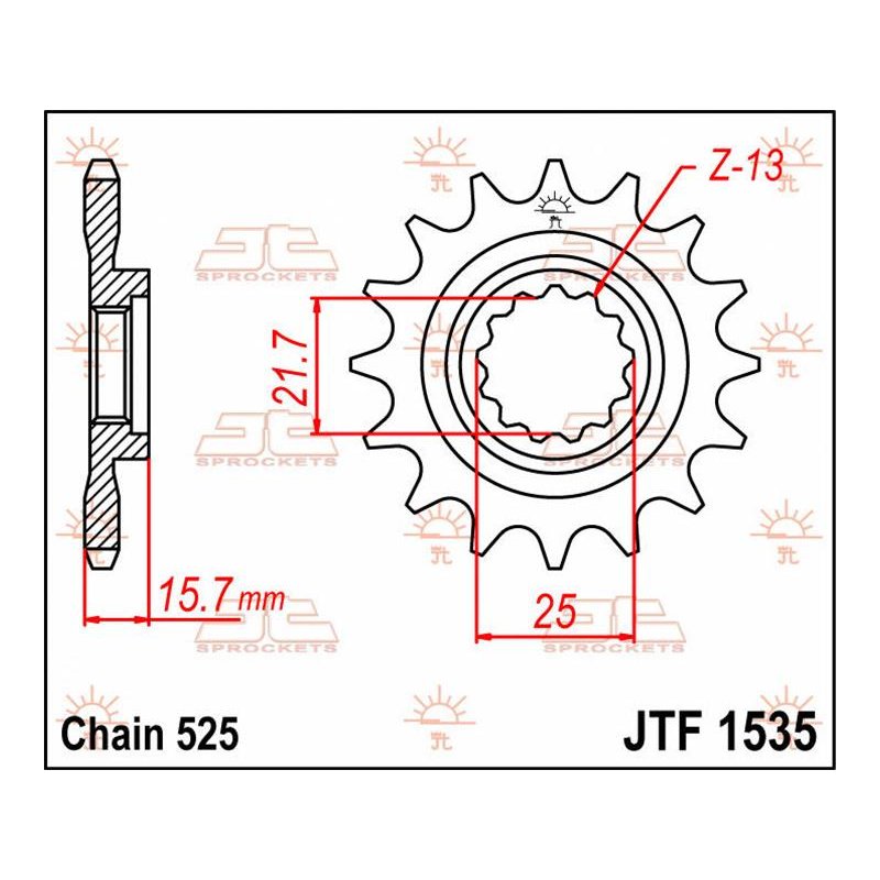 JT Ritzel 15T 525 JTF1535.15 von JT Sprockets