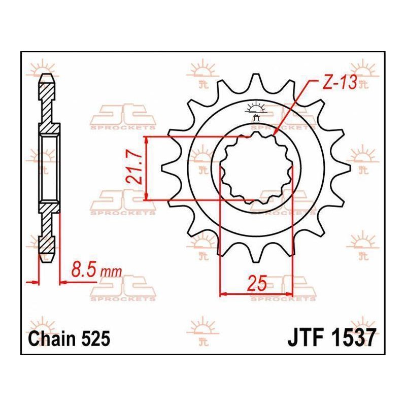 JT Ritzel 15T 525 JTF1537.15 von JT Sprockets