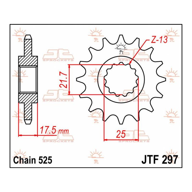 JT Ritzel 15T 525 JTF297.15 von JT Sprockets