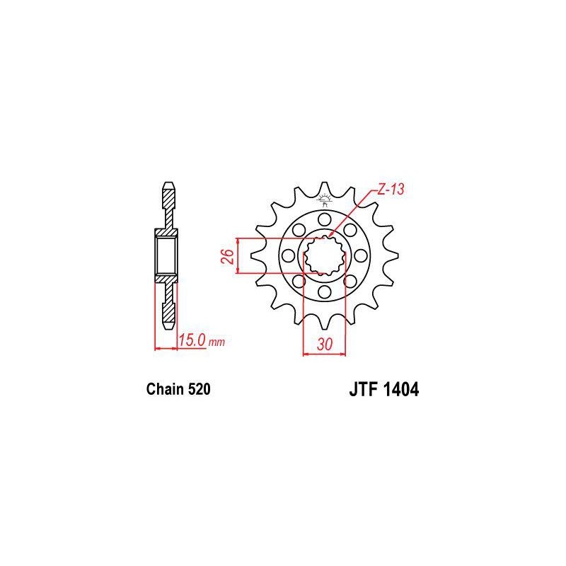 JT Ritzel 16T 520 JTF1404.16 von JT Sprockets