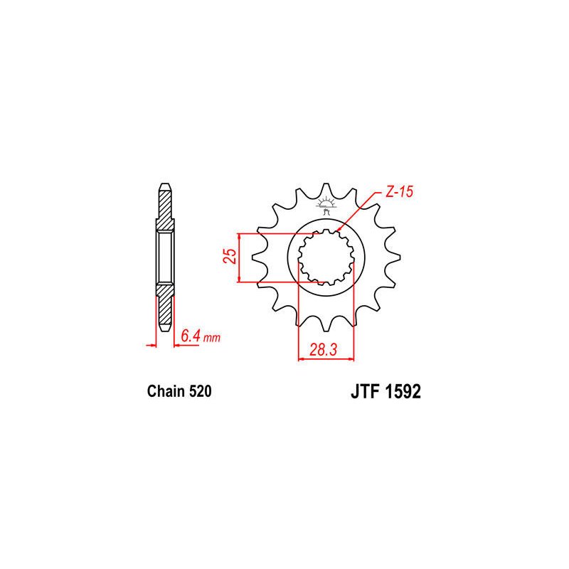 JT Ritzel 16T 520 JTF1592.16 von JT Sprockets