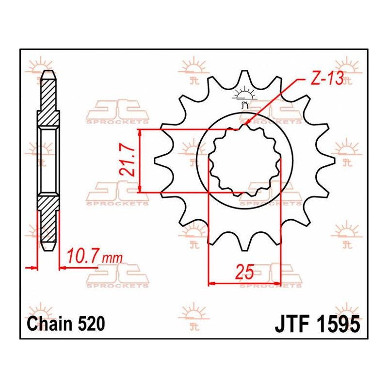 JT Ritzel 16T 520 JTF1595.16 von JT Sprockets