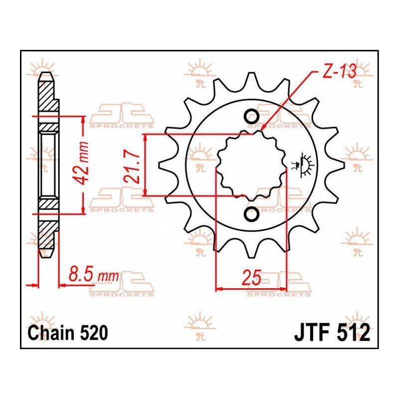 JT Ritzel 16T 520 JTF512.16 von JT Sprockets