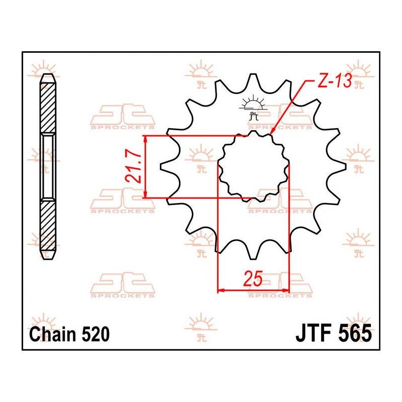 JT Ritzel 16T 520 JTF565.16 von JT Sprockets