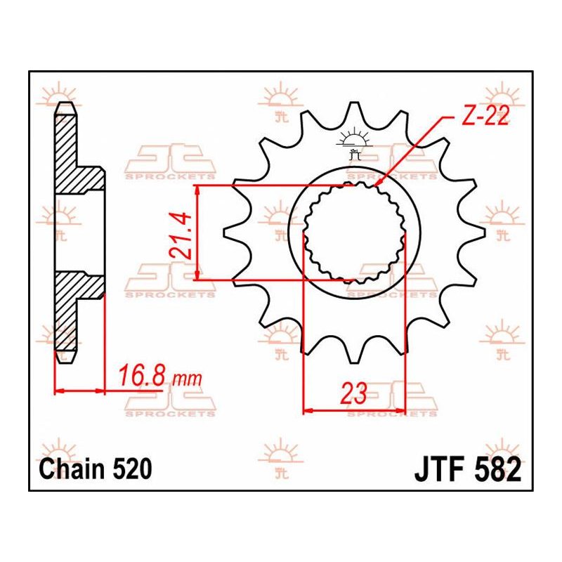 JT Ritzel 16T 520 JTF582.16 von JT Sprockets