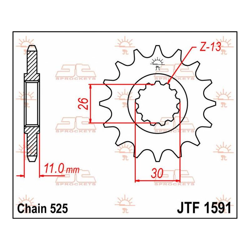 JT Ritzel 16T 525 JTF1591.16 von JT Sprockets