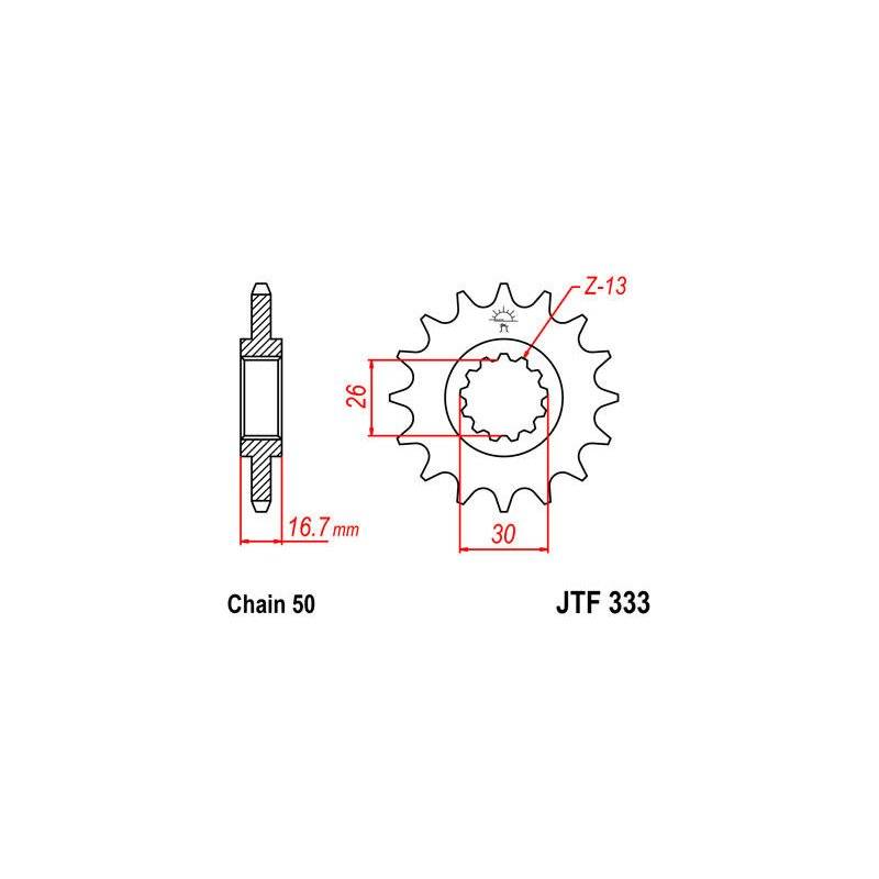 JT Ritzel 16T 530 RU JTF333.16RB von JT Sprockets