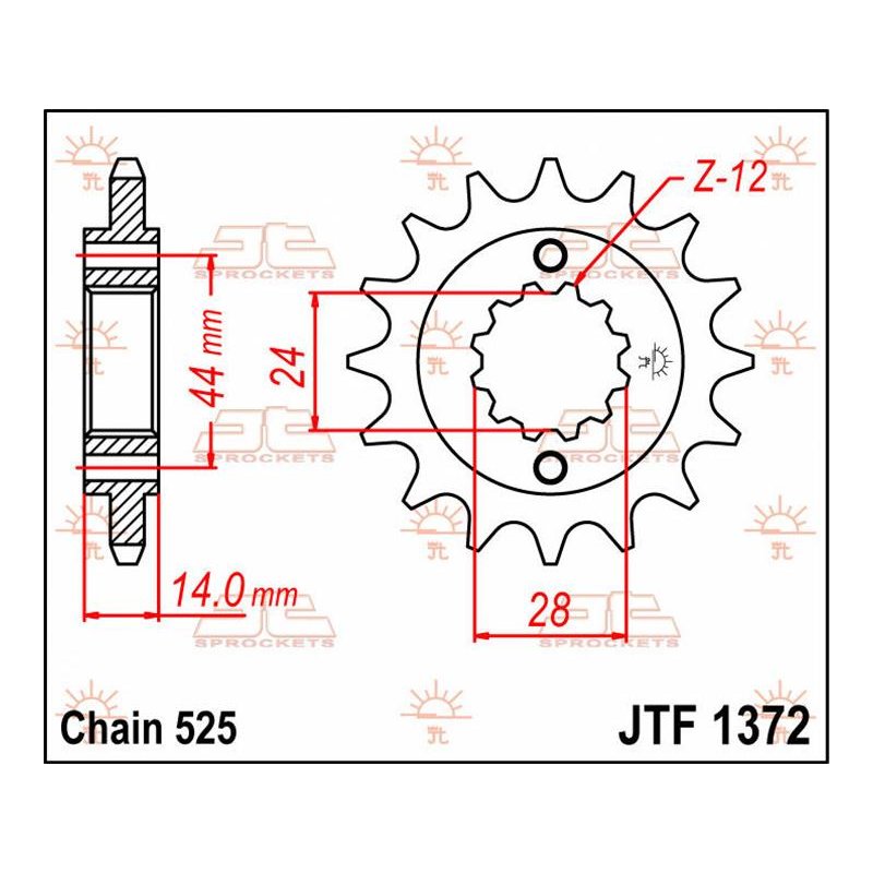 JT Ritzel 17T 525 JTF1372.17 von JT Sprockets