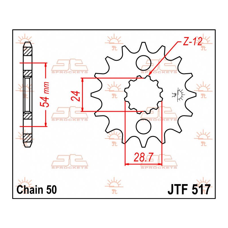 JT Ritzel 17T 530 JTF517.17 von JT Sprockets