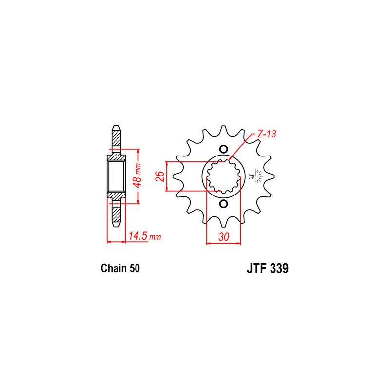 JT Ritzel 17T 530 RU JTF339.17RB von JT Sprockets