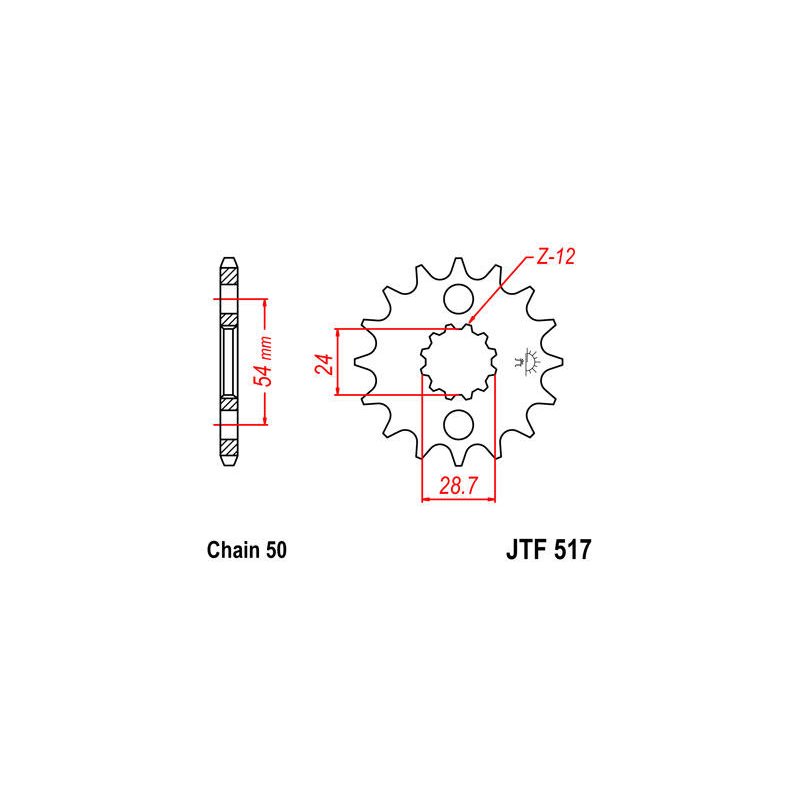 JT Ritzel 17T 530 RU JTF517.17RB von JT Sprockets