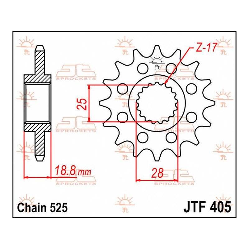 JT Ritzel 20T 525 JTF405.20 von JT Sprockets