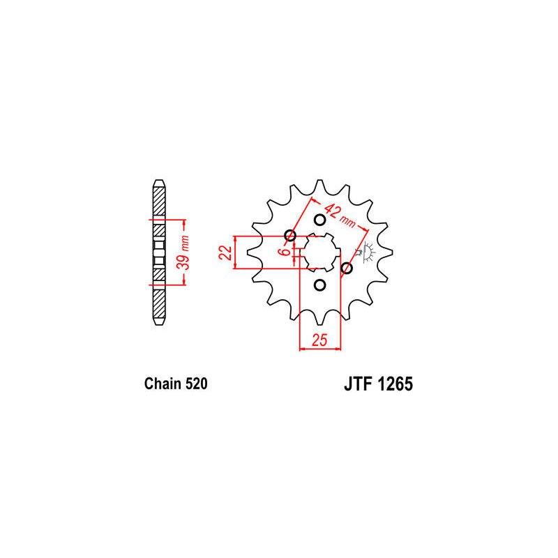 JT Ritzel 520 15T JTF1265.15 von JT Sprockets