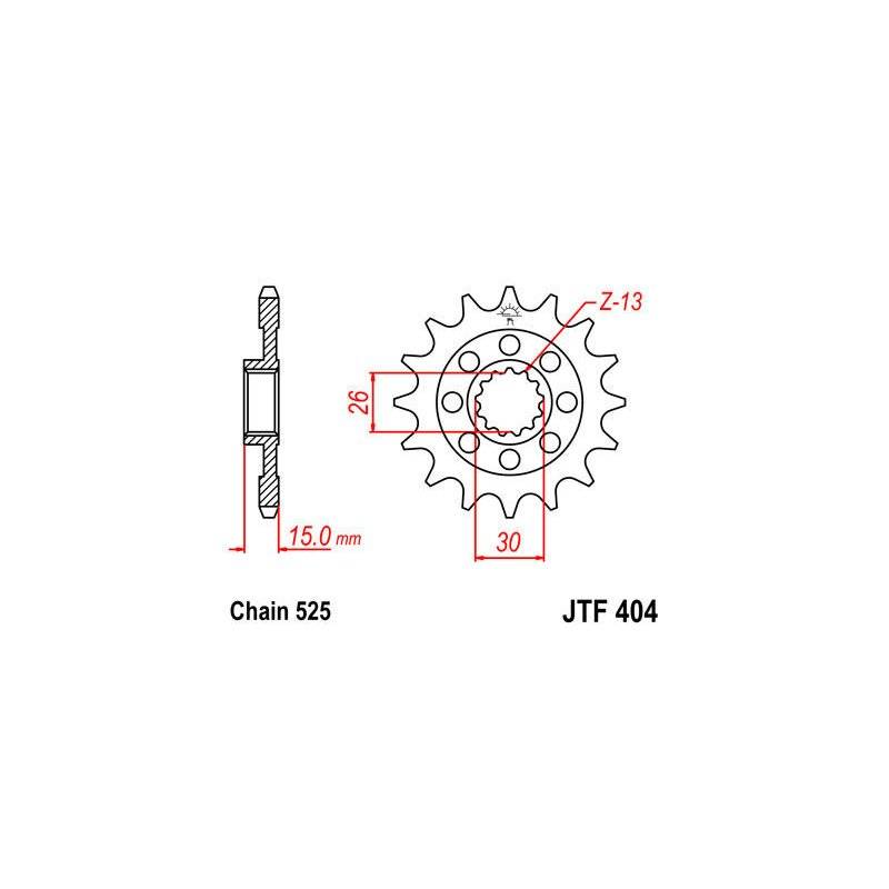 JT Ritzel 525 16T JTF404.16 von JT Sprockets